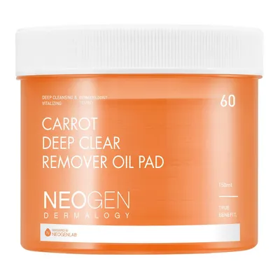 Neogen Dermalogy, Carrot Deep Clear Oil Pad (Dwustronne płatki do demakijażu)