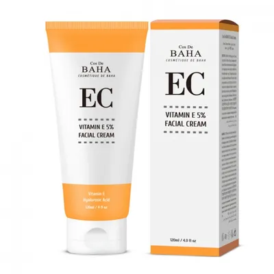 Cos De BAHA EC, Vitamin E 5% Facial Cream (Kojący krem do twarzy z witaminami)