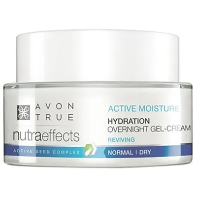 Avon True, Nutra Effects, Active Moisture, Hydratation Overnight Gel-Cream (Nawilżająco-regenerujący żel-krem na noc)
