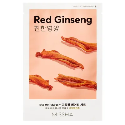 Missha Airy Fit, Face Mask Red Ginseng (Odżywcza maseczka w płachcie z ekstraktem z żen-szenia)