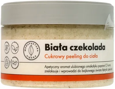 Manufaktura Piękna Biała Czekolada, Cukrowy peeling do ciała