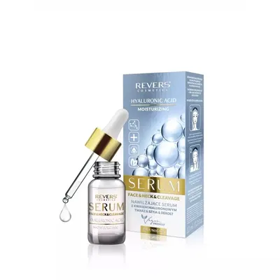 Revers Cosmetics Hyaluronic Acid Moisturizing Face Serum (Nawilżające serum do twarzy,szyi i dekoltu z kwasem hialuronowym)