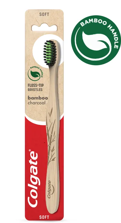 Colgate Bamboo Charcoal, Szczoteczka do zębów z aktywnym węglem `Soft`