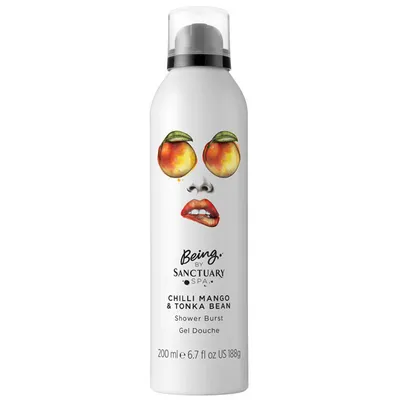 Being by Sanctuary Spa Chilli Mango & Tonka Bean, Shower Burst (Pianka pod prysznic)