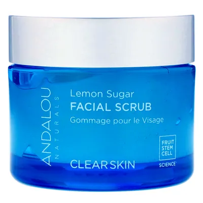 Andalou Naturals Clarifying, Facial Scrub Lemon & Sugar (Oczyszczający scrub do twarzy z cytryną i cukrem)