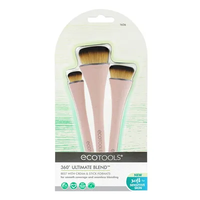 EcoTools Ultimate Blend 360,  Zestaw trzech pędzli do makijażu nr 1636