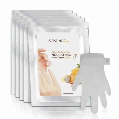 Sunew Med+, Almond & Royal Jelly Nourishing Hand Cream Mask (Maska do dłoni `Słodkie migdały i mleczko pszczele`)