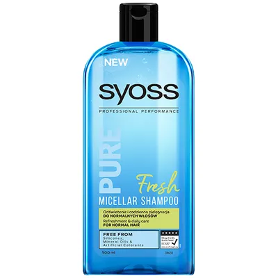 Syoss Pure Fresh, Szampon micelarny do włosów  (stara wersja)