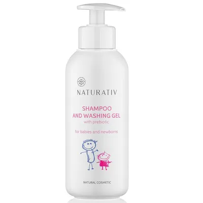 Naturativ Sweet Shampoo & Washing Gel  with Prebiotic for Babies and Newborns (Szampon i płyn do kąpieli dla niemowlaków i dzieci)