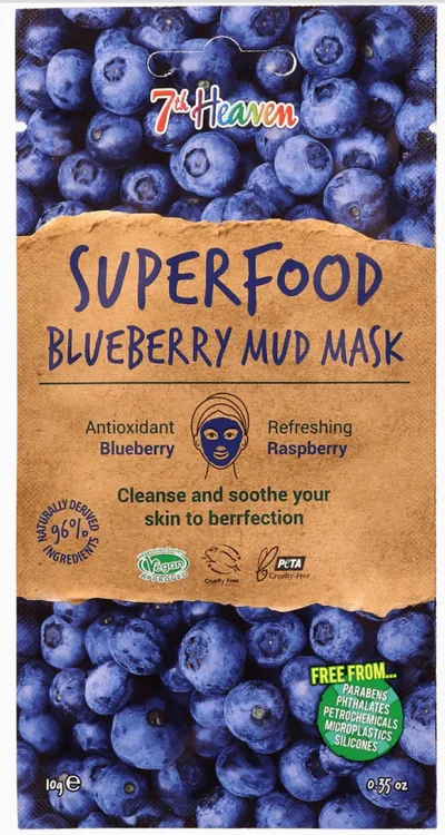 7th Heaven Superfood, Blueberry Mud Mask (Maska błotna z jagodami)