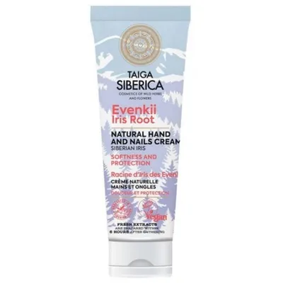 Natura Siberica Taiga Siberica, Natural Hand And Nails Cream Siberian Iris (Ochronny krem do rąk i paznokci `Irys syberyjski`)