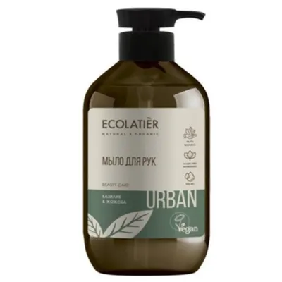 Ecolatier Urban, Mydło w płynie do rąk `Bazylia i jojoba`