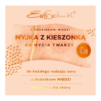 Ewa Schmitt Myjka z kieszonką do mycia twarzy z drobinkami miedzi