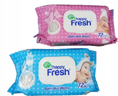 Happy Fresh Baby Wet Wipes (Chusteczki nawilżane dla dzieci)