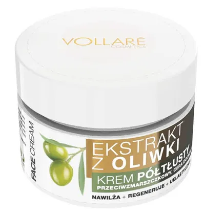 Vollare Cosmetics Face Cream, Krem do twarzy półtłusty z ekstraktem z oliwki