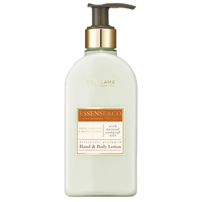 Oriflame Essence & Co., Green Mandarin & Orange Blossom, Hand & Body Lotion (Balsam do rąk i ciała `Zielona mandarynka i kwiat pomarańczy`)