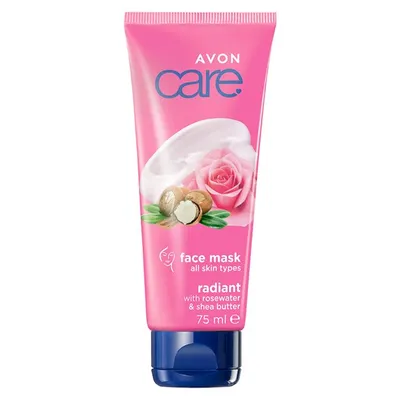 Avon Care, Radiant with Rosewater & Shea Butter, Face Mask (Rozświetlająca maska do twarzy z wodą różaną i masłem shea)