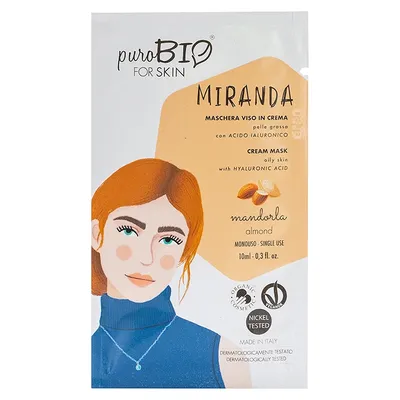 puroBIO cosmetics forSKIN, Miranda Maschera Viso in Crema per Pelle Grassa (Maseczka do cery tłustej w kremie (3 wersje zapachowe))