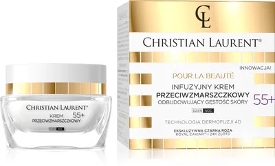 Christian Laurent Pour La Beaute 55+, Infuzyjny krem przeciwzmarszczkowy odbudowujący gęstość skóry
