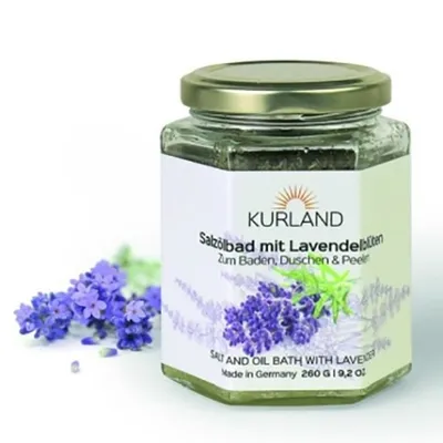 Kurland Salzolbad mit Lavendelbluten (Olejek z peelingiem)