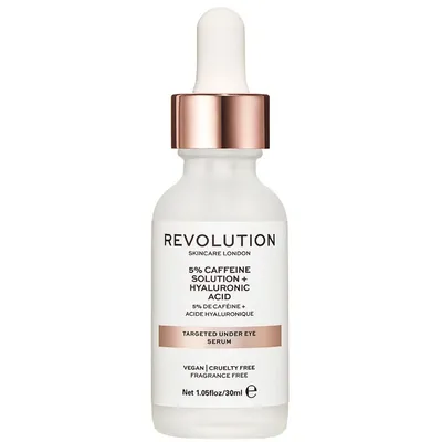 Revolution Skincare Targeted Under Eye Serum- 5 % Caffeine Solution + Hyaluronic Acid (Serum pod oczy z kofeiną i kwasem hialuronowym)