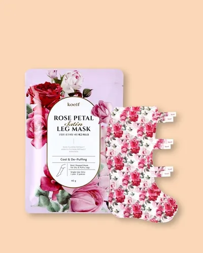 Petitfee Rose Petal Satin Leg Mask (Maska na nogi w podkolanówkach)