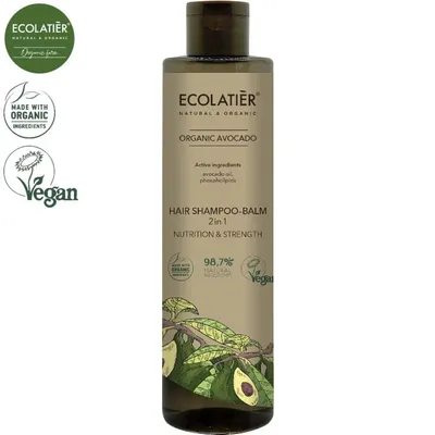 Ecolatier Organic Avocado, Hair Shampoo-Balm 2 in 1 Nutrition & Strength (Szampon-balsam 2 w 1)