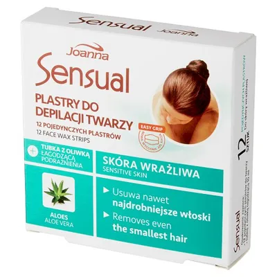 Joanna Sensual, Plastry do depilacji twarzy z aloesem (nowa wersja)