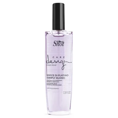 Shot Care, Design Simply Blond, Platinum Drop (Olejek-serum rozświetlające `Krople platyny`)