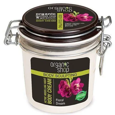 Organic Shop Body Sculpting, Active Modelling Night Body Cream (Krem modelujący do ciała 'Kwiatowy sen')