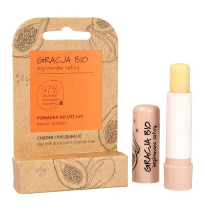 Gracja Bio, Pomadka do ust 2 w 1 `Papaja`