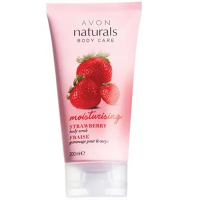 Avon Naturals, Strawberry, Body Scrub (nowa wersja) (Scrub do ciała `Truskawka`)