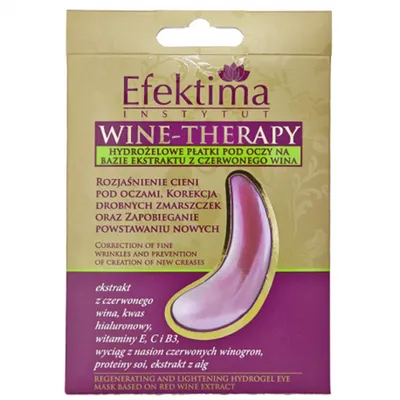 Efektima Wine-Therapy, Hydrożelowe płatki pod oczy na bazie ekstraktu z czerwonego wina