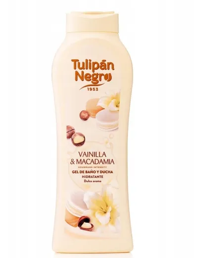 Tulipan Negro Vanilla & Macadamia, Shower Gel (Wanilia i orzech Macadamia, Żel pod prysznic)