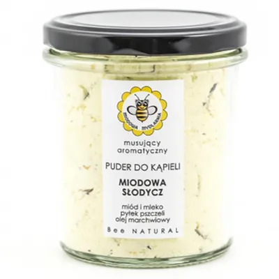 Miodowa Mydlarnia Musujący aromatyczny puder do kąpieli `Miodowa słodycz`