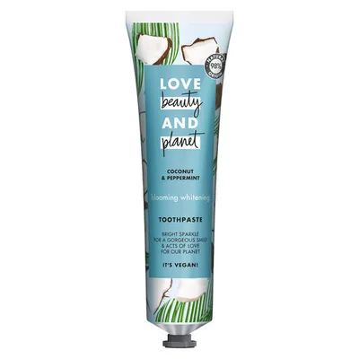 Love Beauty and Planet Coconut and Peppermint Blooming Whitening Toothpaste (Wybielająca pasta do zębów z olejem kokosowym i miętą pieprzową)