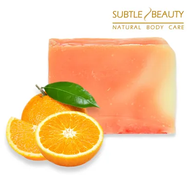 Mydlarnia Subtle Beauty Mydło naturalne pomarańczowe dla poszarzałej, mieszanej i tłustej skóry i na cellulit