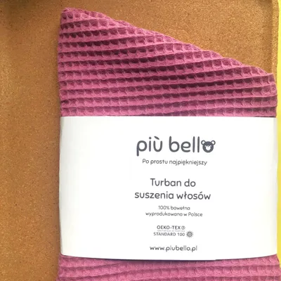 Piu Bello Turban do suszenia włosów z bawełny wafelkowej