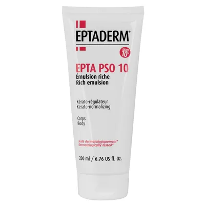 Eptaderm EPTA PSO 10 Emulsion (Bogata emulsja do skóry bardzo suchej, atopowej, łuszczącej z 10% mocznikiem)