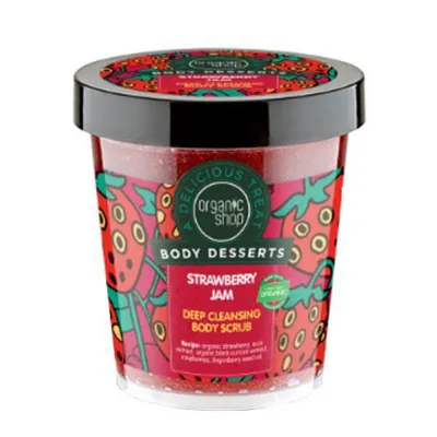 Organic Shop Body Desserts, Strawberry Jam (Truskawkowy scrub -  detox do ciała)