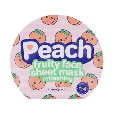The Beauty Dept. Peach Fruity Face Sheet Mask Refreshing (Odświeżająca brzoskwiniowa maska w płachcie)