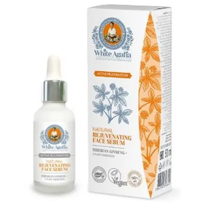 Receptury Babuszki Agafii White Agafia, Natural Rejuvenating Face Serum (Biała Agafia, Naturalne serum do twarzy 50+ `Aktywne odmłodzenie`)