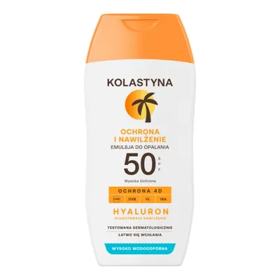 Kolastyna Hyaluron, Ochrona i nawilżenie, Emulsja do opalania SPF50