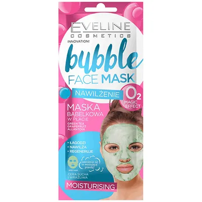 Eveline Cosmetics Bubble Face Mask Moisturising (Maska bąbelkowa w płacie `Nawilżenie`)