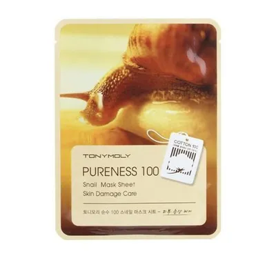 Tony Moly Pureness 100, Snail Mask Sheet Skin Damage Care (Maska w płachcie)