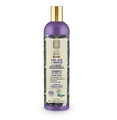 Natura Siberica Kedr, Rose and Proteins Shampoo for Weak Hair (Szampon proteinowy z hydrolatem z cedru i różą do włosów osłabionych)