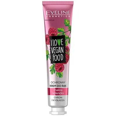 Eveline Cosmetics I Love Vegan Food, Ochronny krem do rąk `Malina i kolendra`