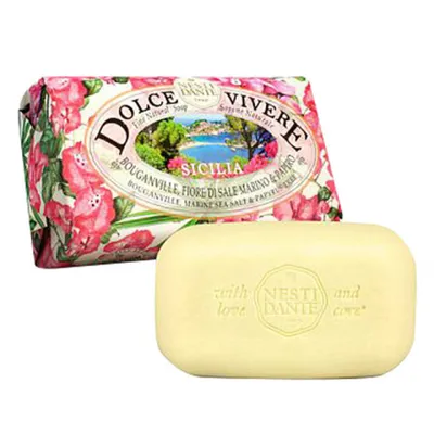 Nesti Dante Dolce Vivere Sicilia, Bouganville, Marine Sea Salt & Papirus Tree Natural Soap (Naturalne mydło toaletowe `Bugenwilla, sól morska, drzewo papirusowe`)