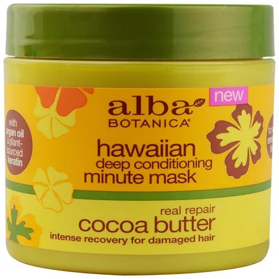 Alba Botanica Cocoa Butter, Hawaiian Deep Conditioning Minute Mask (Maseczka do włosów regenerująca z masłem kakaowym)