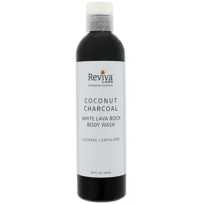 Reviva Labs Coconut Charcoal White Lava Rock Body Wash (Żel do mycia ciała z kokosem i węglem)